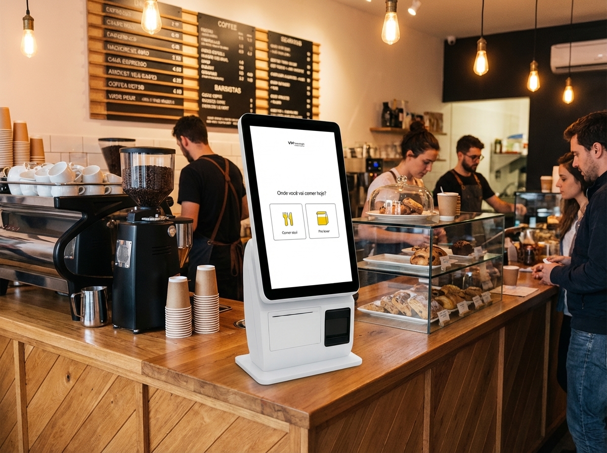 Totem em cafeteria