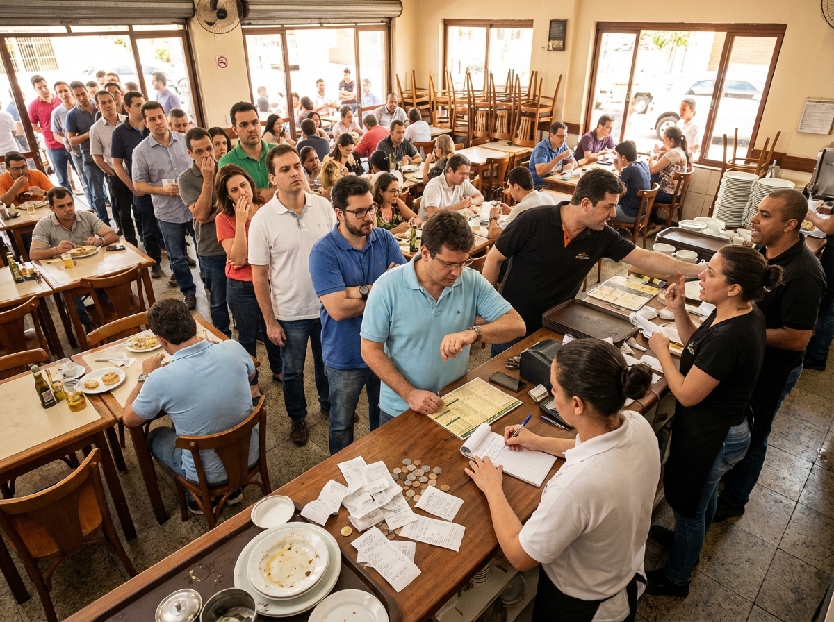 Restaurante sem totem - filas e desorganizacao